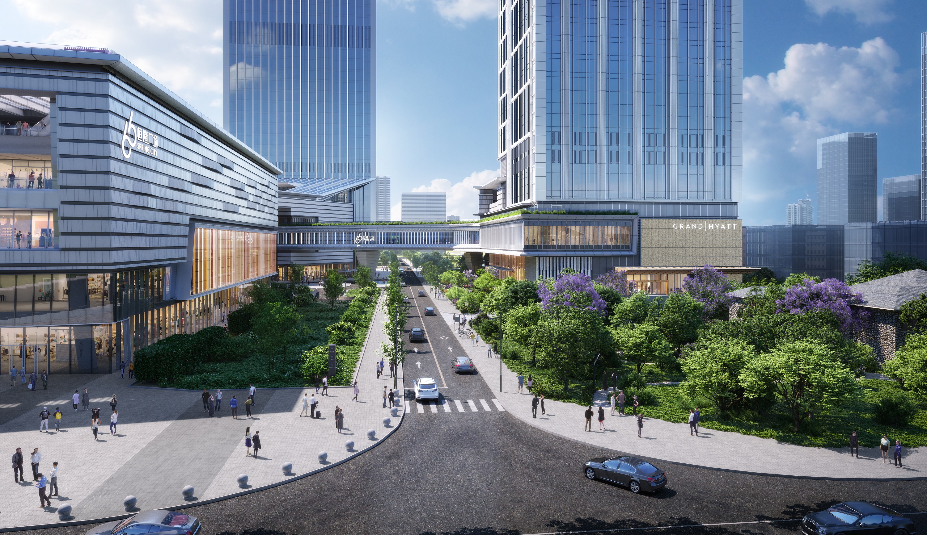 Grand Hyatt Residences Kunming seamlessly connects to Spring City 66, creating a multifunctional space that supports an array of living, recreation, personal, and business needs (Remarks: the photo is an artists impression for reference only)